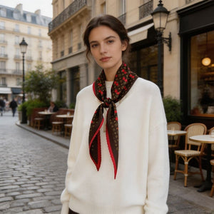 MaraSilk Pure Mulberry Silk-Wool Scarf - Diamond MS906