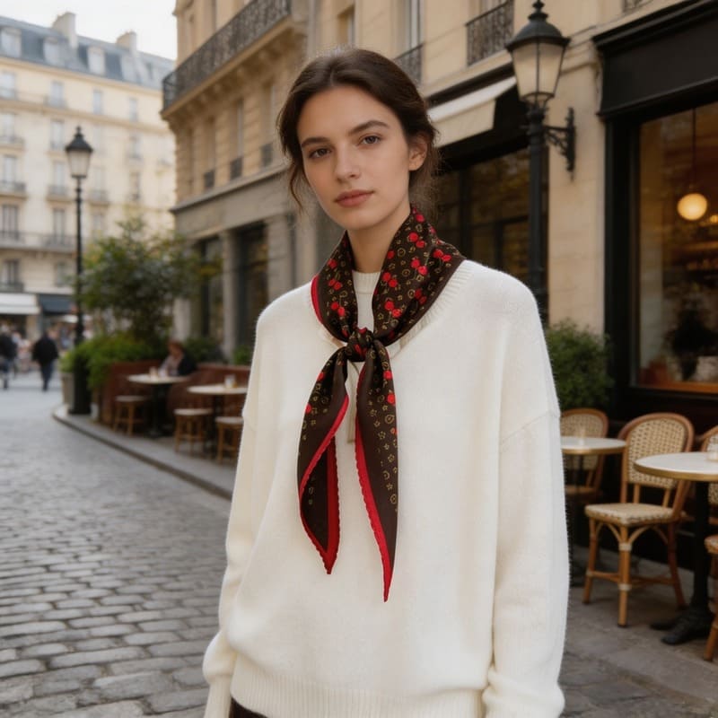 MaraSilk Pure Mulberry Silk-Wool Scarf - Diamond MS906