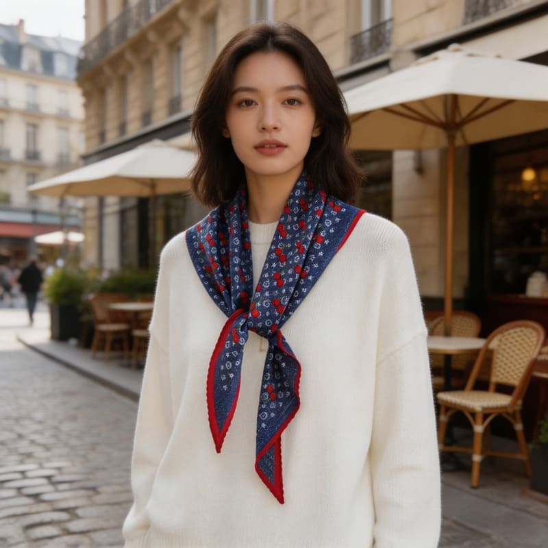 MaraSilk Pure Mulberry Silk-Wool Scarf - Diamond MS906