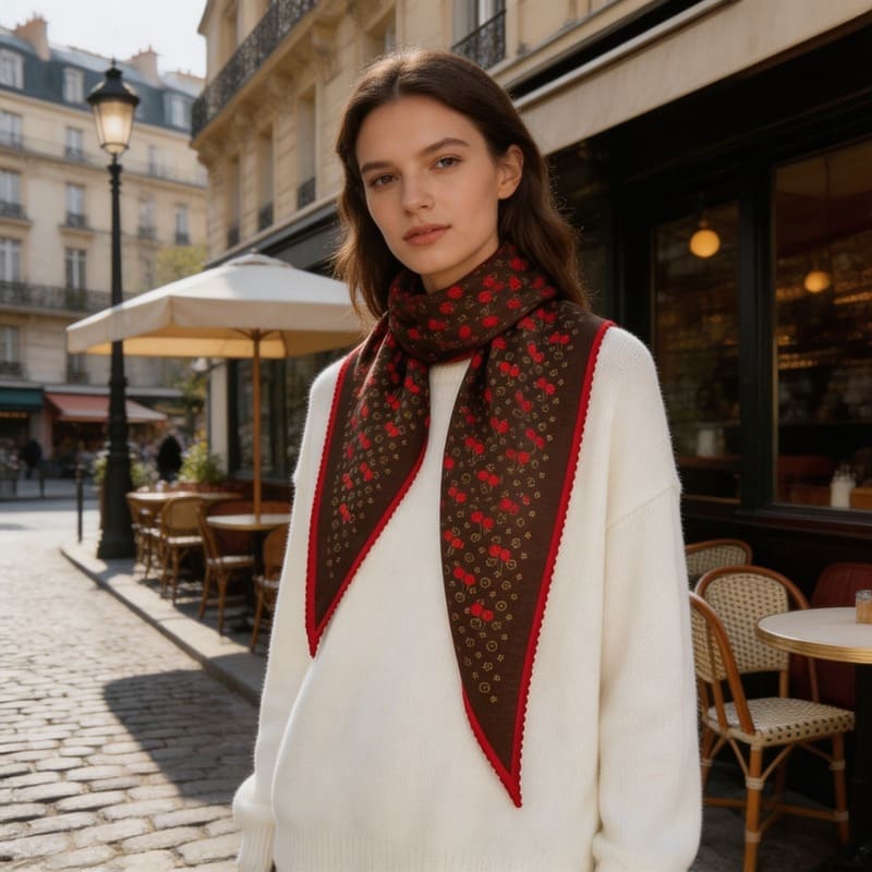 MaraSilk Pure Mulberry Silk-Wool Scarf - Diamond MS906