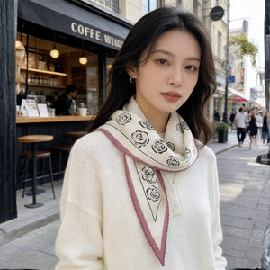 MaraSilk Pure Mulberry Silk-Wool Scarf - Diamond MS915