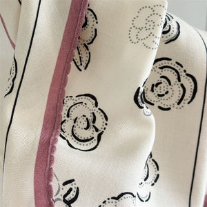 MaraSilk Pure Mulberry Silk-Wool Scarf - Diamond MS915