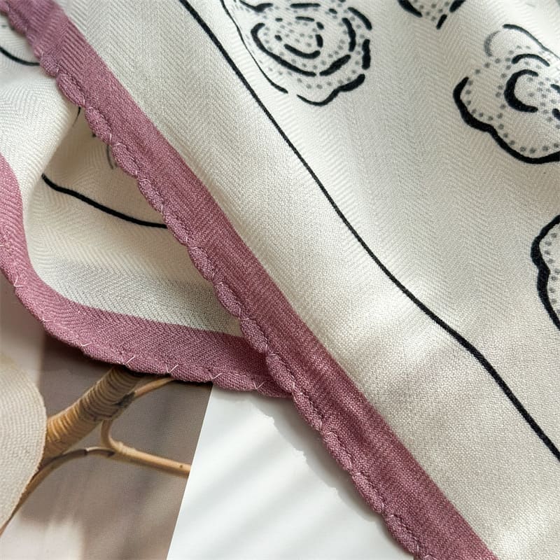 MaraSilk Pure Mulberry Silk-Wool Scarf - Diamond MS915