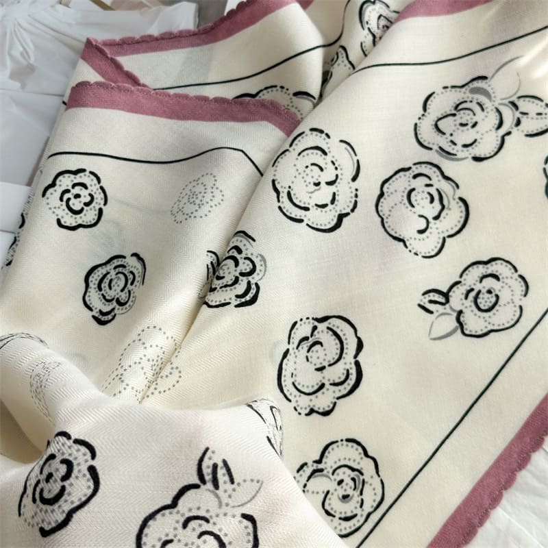 MaraSilk Pure Mulberry Silk-Wool Scarf - Diamond MS915