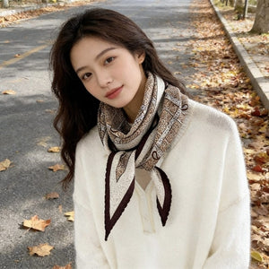 MaraSilk Pure Mulberry Silk-Wool Scarf - Diamond MS916