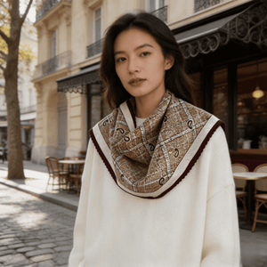 MaraSilk Pure Mulberry Silk-Wool Scarf - Diamond MS916