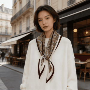 MaraSilk Pure Mulberry Silk-Wool Scarf - Diamond MS916