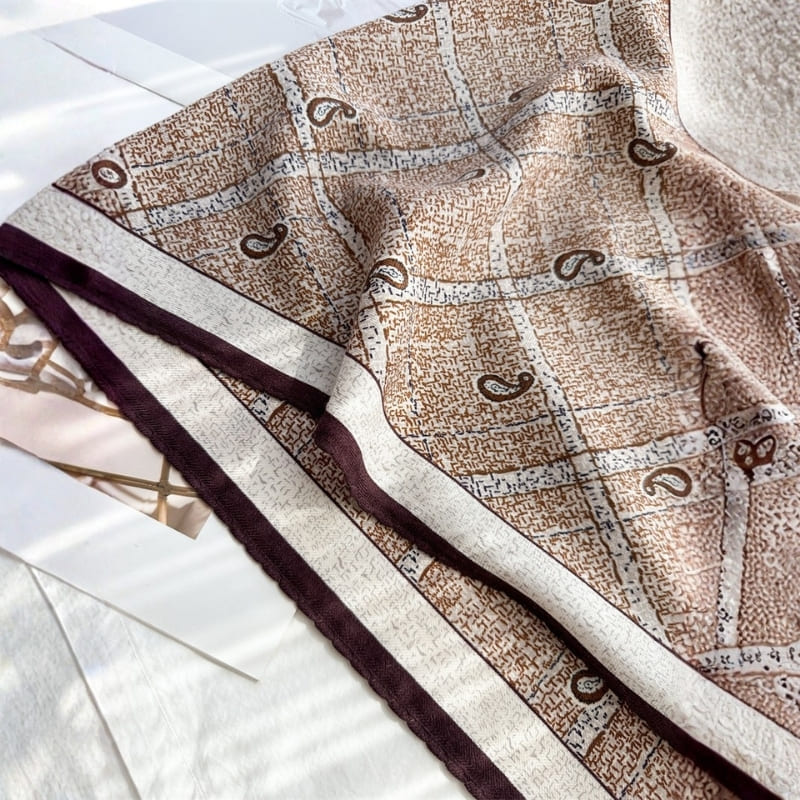 MaraSilk Pure Mulberry Silk-Wool Scarf - Diamond MS916