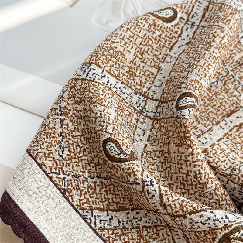 MaraSilk Pure Mulberry Silk-Wool Scarf - Diamond MS916