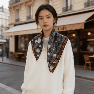 MaraSilk Pure Mulberry Silk-Wool Scarf - Square MS913