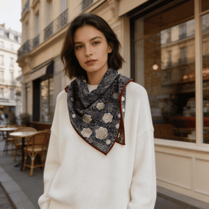 MaraSilk Pure Mulberry Silk-Wool Scarf - Square MS913