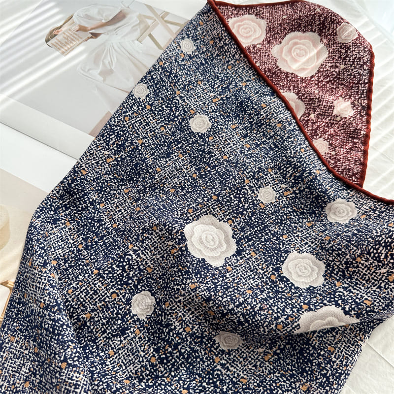 MaraSilk Pure Mulberry Silk-Wool Scarf - Square MS913
