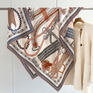MaraSilk Pure Mulberry Silk-Wool Scarf - Square MS907