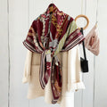 MaraSilk Pure Mulberry Silk-Wool Scarf - Square MS907