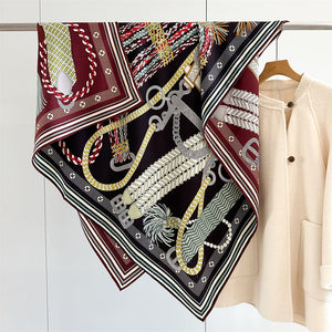 MaraSilk Pure Mulberry Silk-Wool Scarf - Square MS907