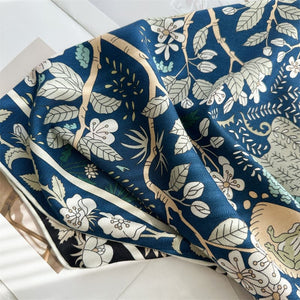 MaraSilk Pure Mulberry Silk-Wool Scarf - Square MS908