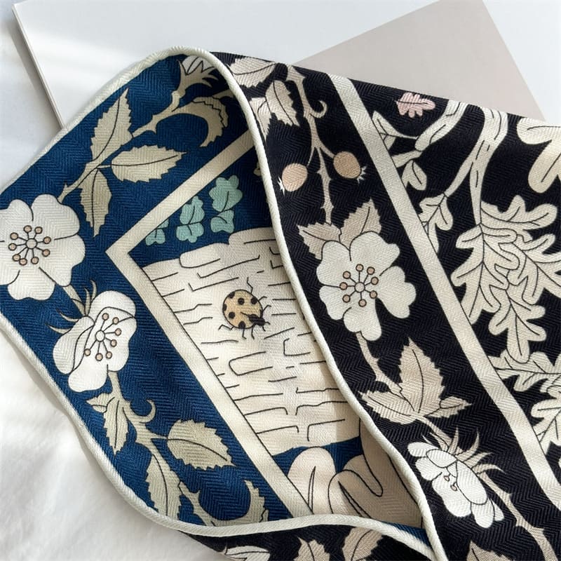 MaraSilk Pure Mulberry Silk-Wool Scarf - Square MS908