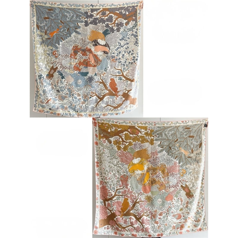 MaraSilk Pure Mulberry Silk-Wool Scarf - Square MS908 53" x 53" MS90803