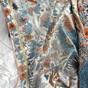 MaraSilk Pure Mulberry Silk-Wool Scarf - Square MS908