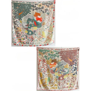 MaraSilk Pure Mulberry Silk-Wool Scarf - Square MS908 53" x 53" MS90801