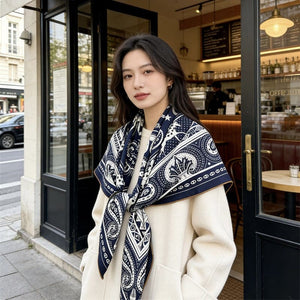MaraSilk Pure Mulberry Silk-Wool Scarf - Square MS909