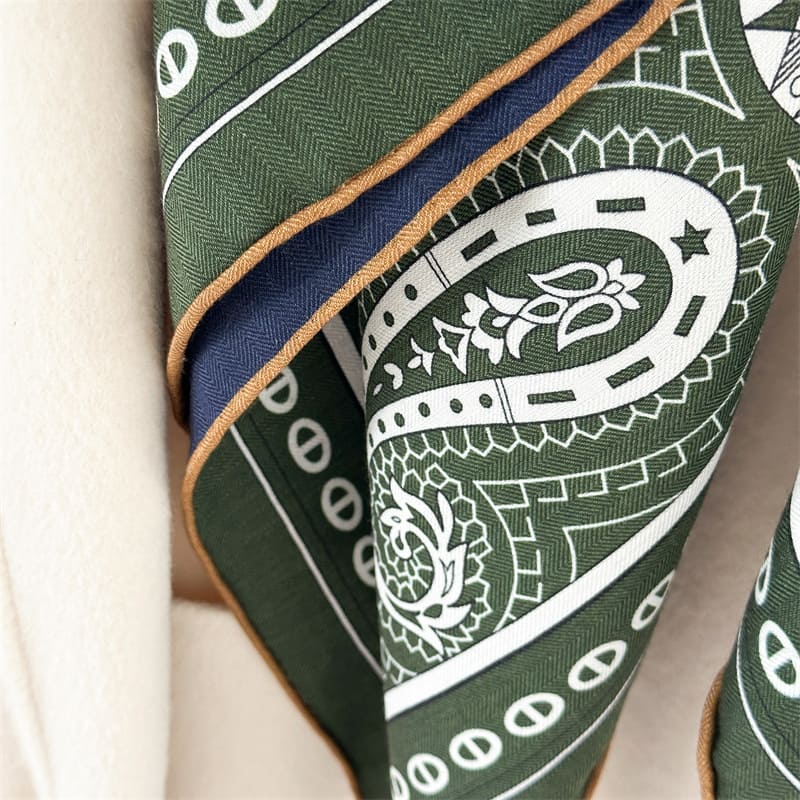 MaraSilk Pure Mulberry Silk-Wool Scarf - Square MS909