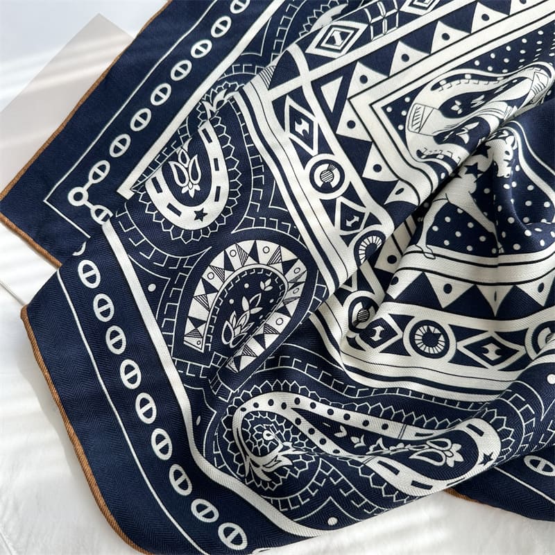 MaraSilk Pure Mulberry Silk-Wool Scarf - Square MS909