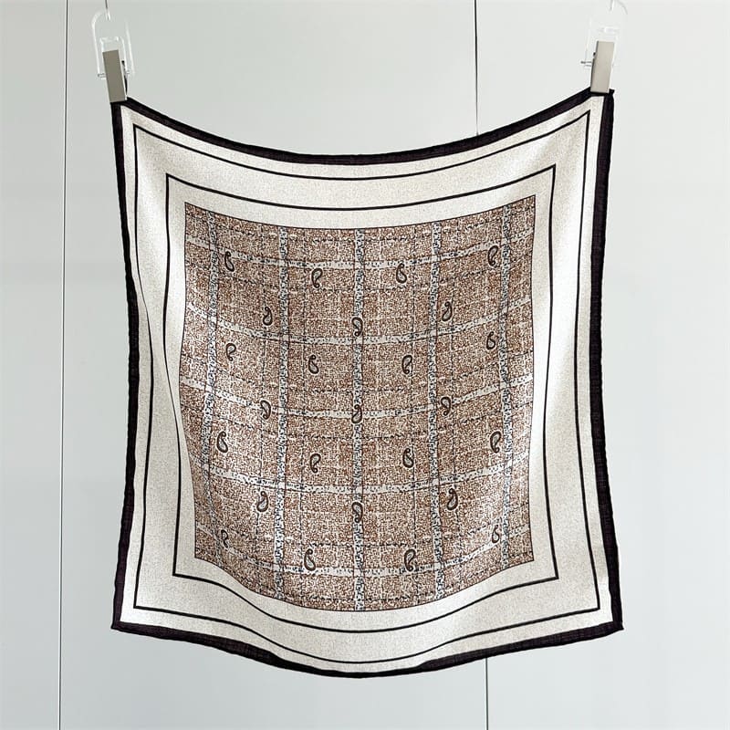 MaraSilk Pure Mulberry Silk-Wool Scarf - Square MS910