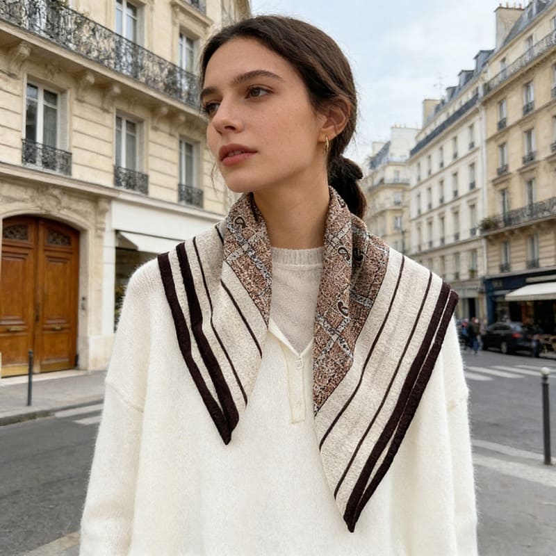 MaraSilk Pure Mulberry Silk-Wool Scarf - Square MS910