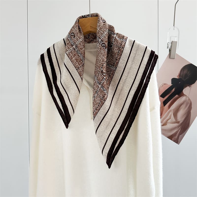 MaraSilk Pure Mulberry Silk-Wool Scarf - Square MS910