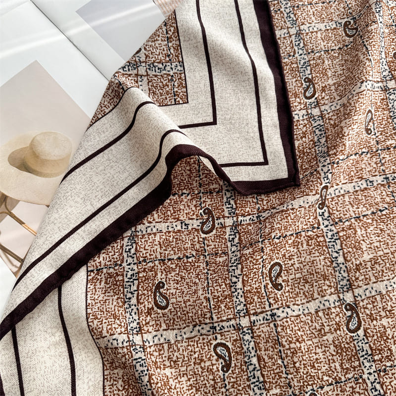 MaraSilk Pure Mulberry Silk-Wool Scarf - Square MS910