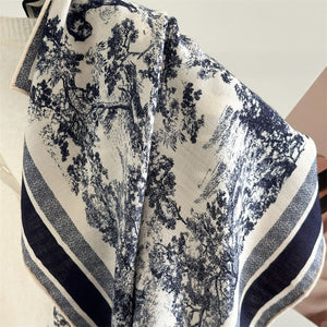 MaraSilk Pure Mulberry Silk-Wool Scarf - Square MS911