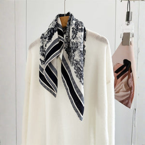 MaraSilk Pure Mulberry Silk-Wool Scarf - Square MS911