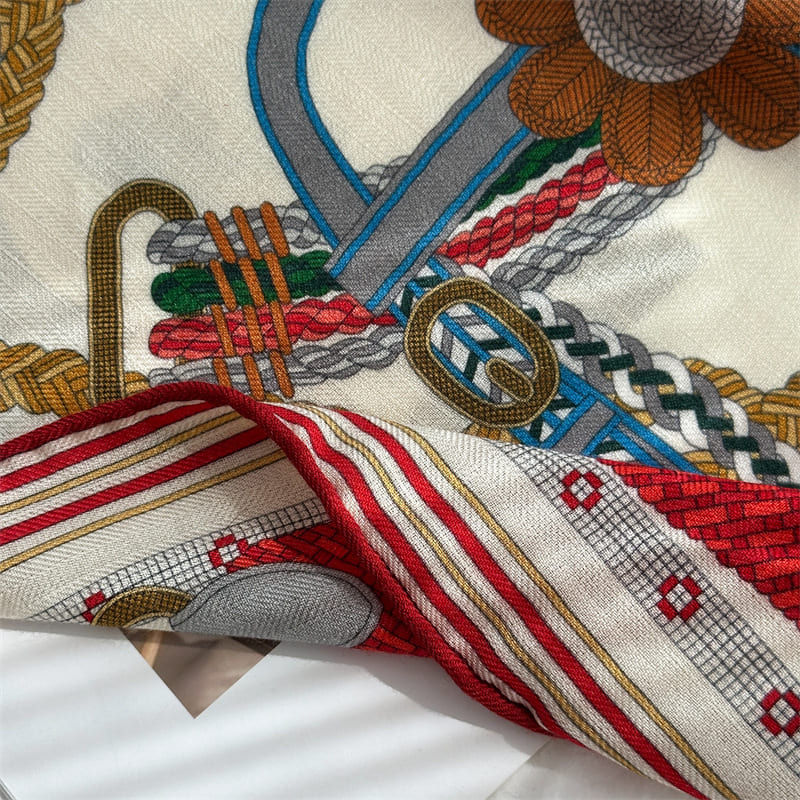 MaraSilk Pure Mulberry Silk-Wool Scarf - Square MS912