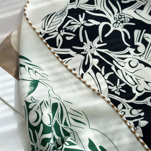 MaraSilk Pure Mulberry Silk-Wool Scarf - Square MS914