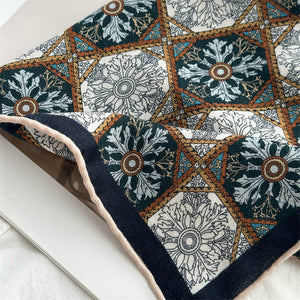 MaraSilk Pure Mulberry Silk-Wool Scarf - Square MS917