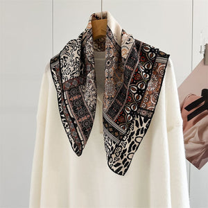 MaraSilk Pure Mulberry Silk-Wool Scarf - Square MS917
