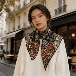 MaraSilk Pure Mulberry Silk-Wool Scarf - Square MS917