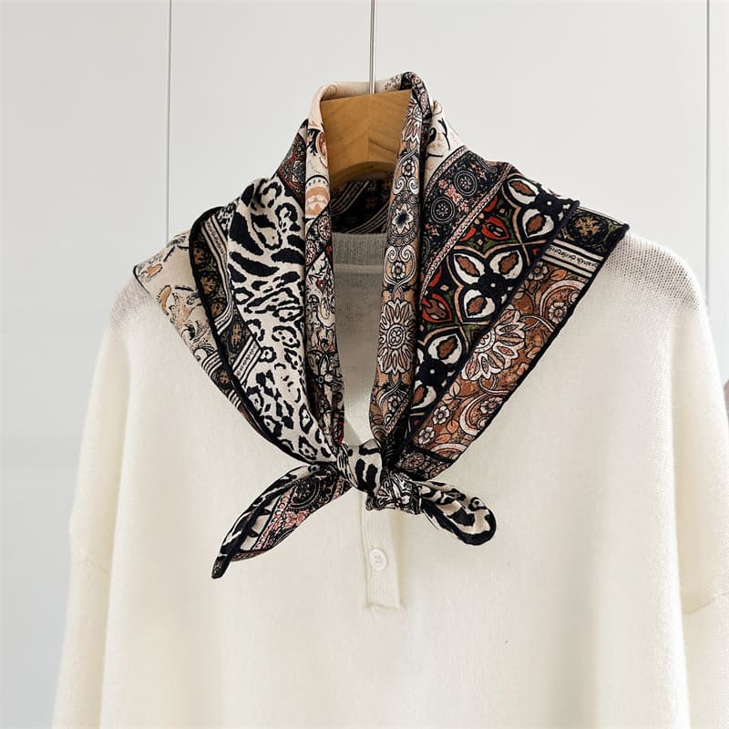 MaraSilk Pure Mulberry Silk-Wool Scarf - Square MS917