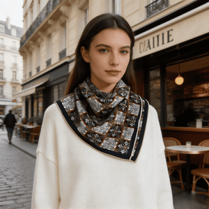 MaraSilk Pure Mulberry Silk-Wool Scarf - Square MS917