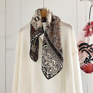 MaraSilk Pure Mulberry Silk-Wool Scarf - Square MS917