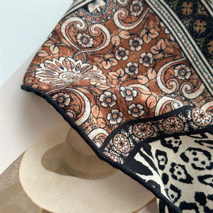 MaraSilk Pure Mulberry Silk-Wool Scarf - Square MS917