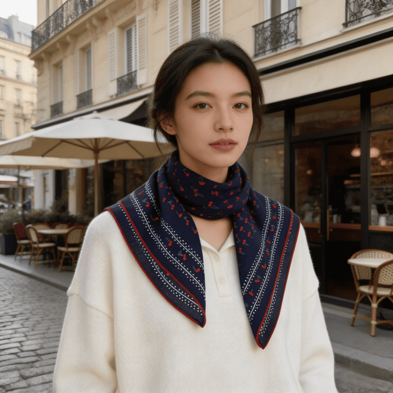 MaraSilk Pure Mulberry Silk-Wool Scarf - Square MS918