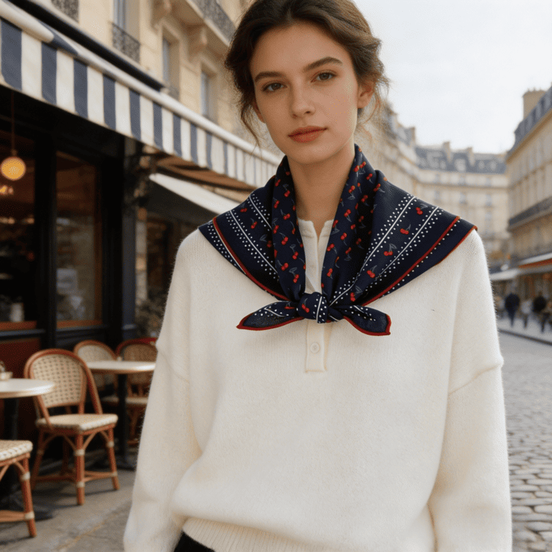MaraSilk Pure Mulberry Silk-Wool Scarf - Square MS918
