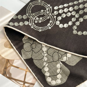 MaraSilk Pure Mulberry Silk-Wool Scarf - Square MS921