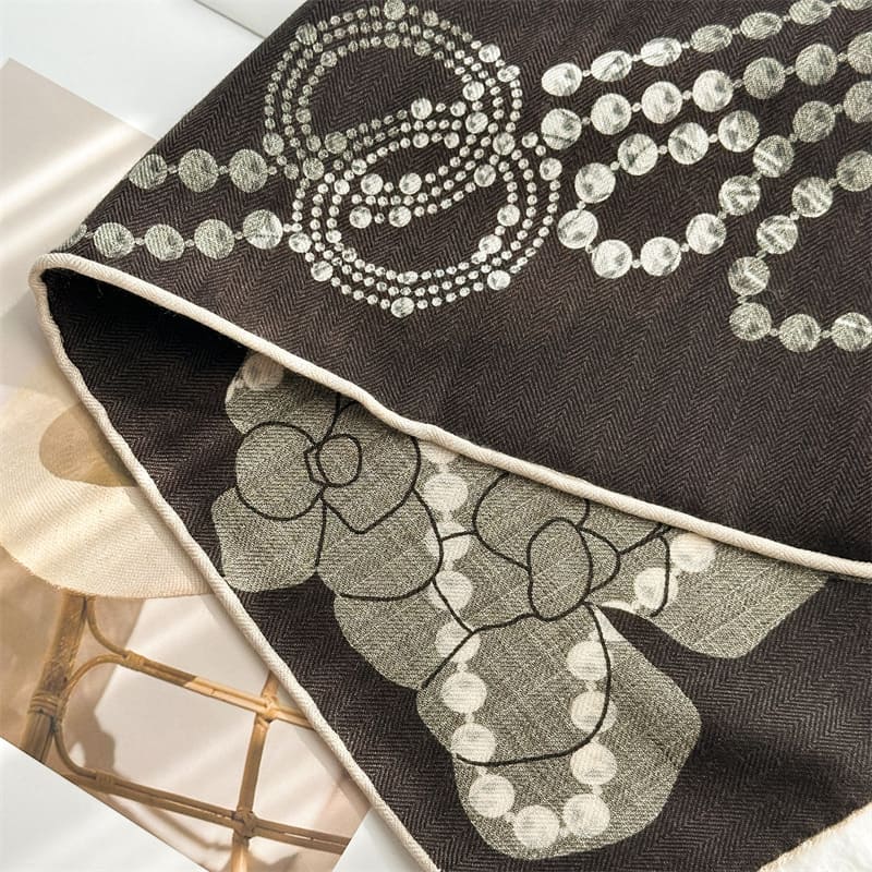 MaraSilk Pure Mulberry Silk-Wool Scarf - Square MS921