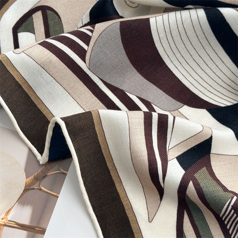MaraSilk Pure Mulberry Silk-Wool Scarf - Square MS921