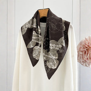 MaraSilk Pure Mulberry Silk-Wool Scarf - Square MS921