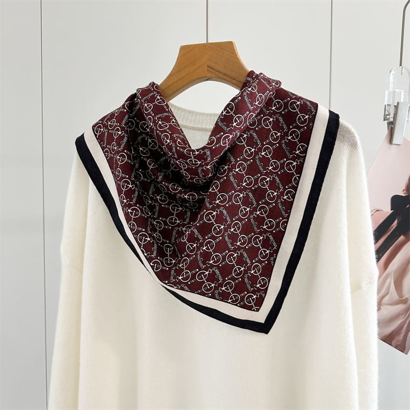 MaraSilk Pure Mulberry Silk-Wool Scarf - Square MS921
