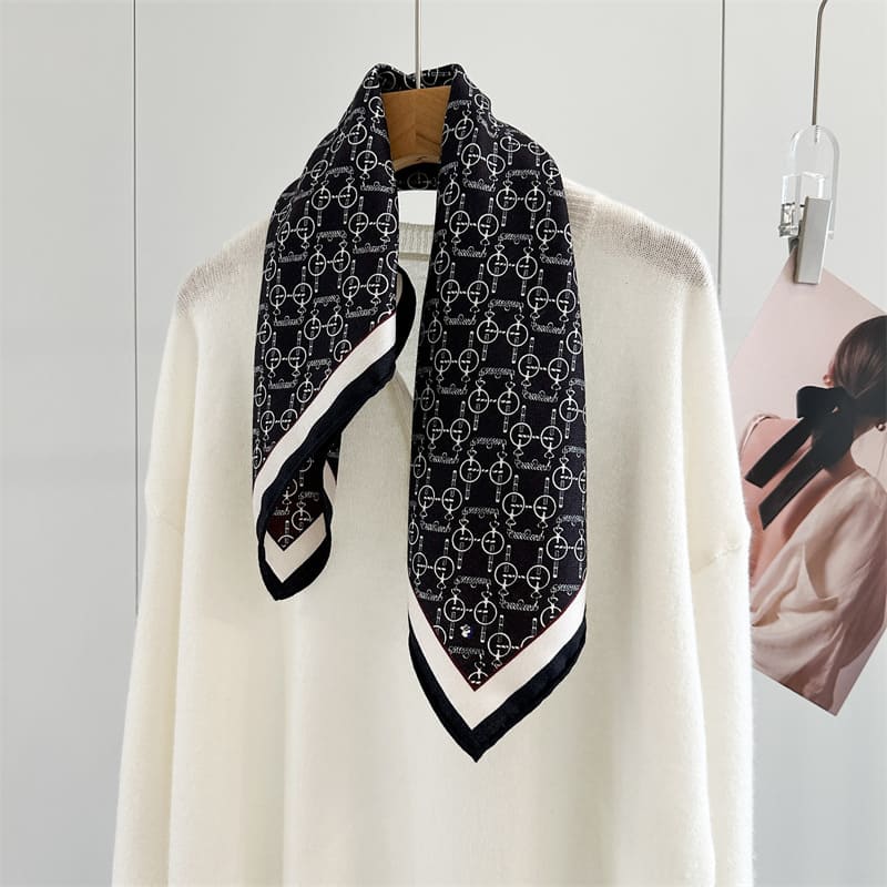 MaraSilk Pure Mulberry Silk-Wool Scarf - Square MS921